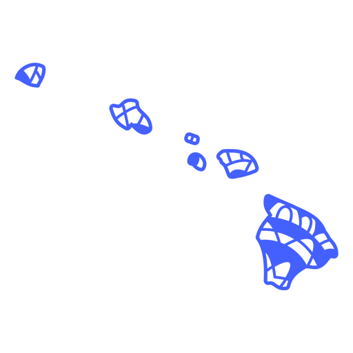 Curso de mapa de mandala do estado do Havaí Desenho PNG