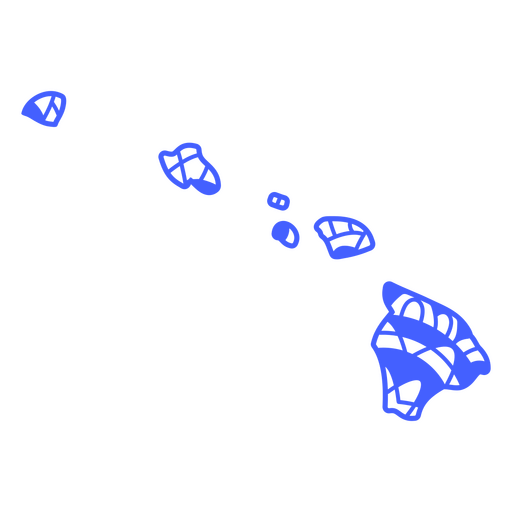 Trazo de mapa de mandala del estado de hawaii Diseño PNG