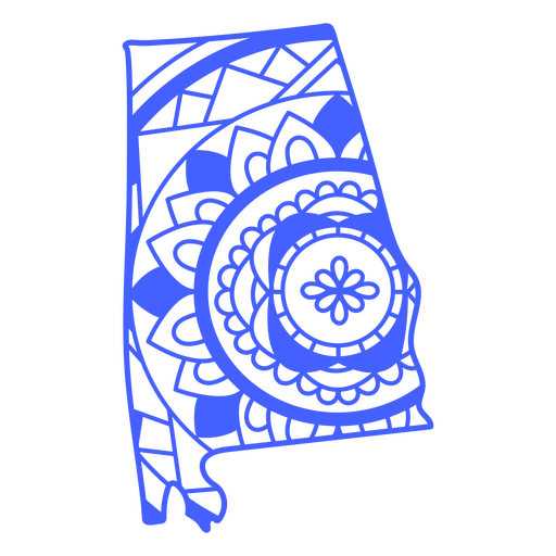 Alabama State Mandala Kartenstrich PNG-Design