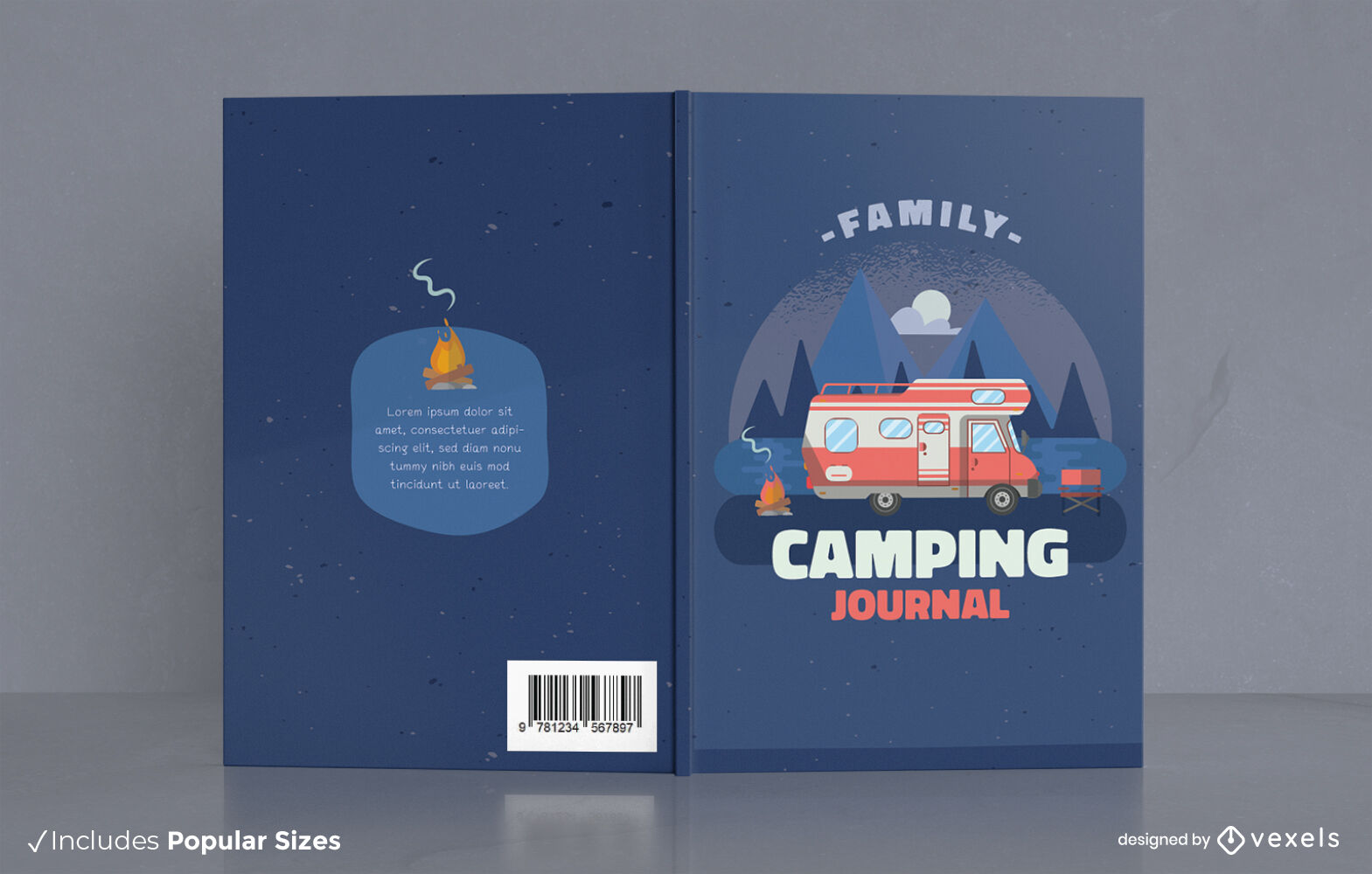 Buchcover-Design für Campingtagebücher