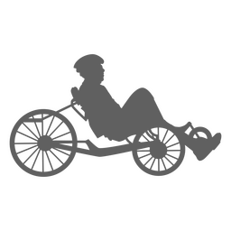 Man riding bicycle silhouette PNG Design