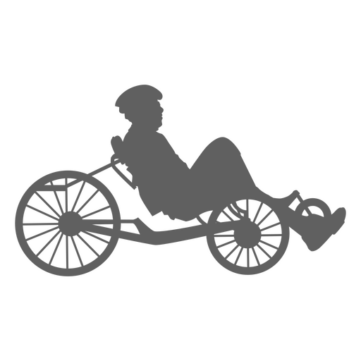 Man riding bicycle silhouette PNG Design