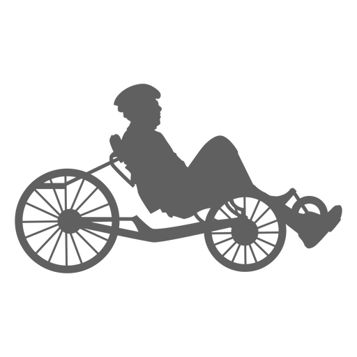 Mann, der Fahrradsilhouette fährt PNG-Design