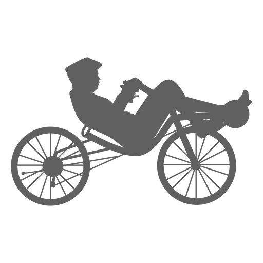 Person riding bicycle silhouette PNG Design