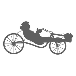 Pessoa andando de bicicleta reclinada Desenho PNG