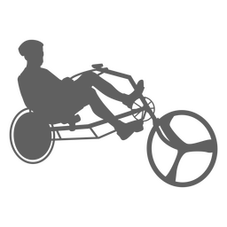 Hombre montando bicicleta reclinada Transparent PNG