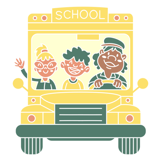 Kinder Schulbus ausgeschnitten PNG-Design