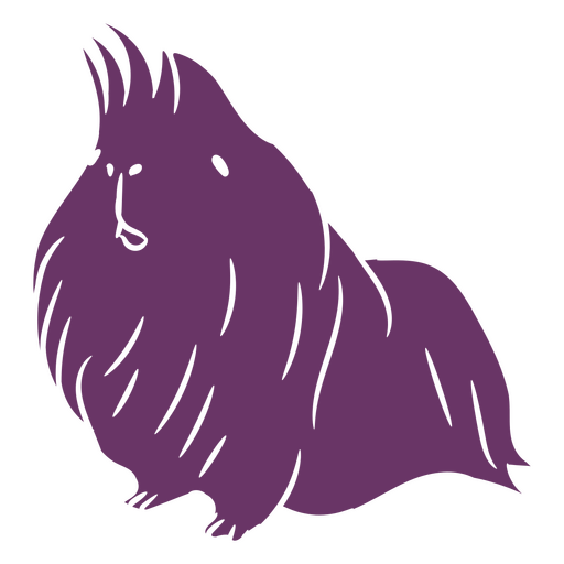 Porquinho da índia peludo cortado Desenho PNG