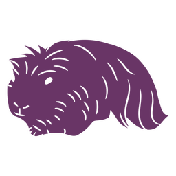 Hairy guinea pig pet cut out