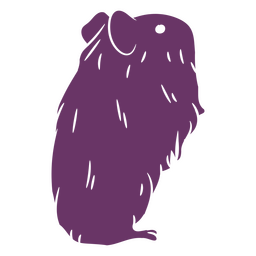 Violet guinea pig standing cut out PNG Design