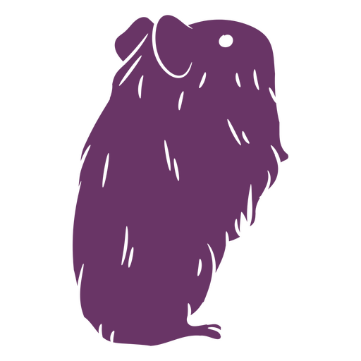 Porquinho-da-índia violeta em pé cortado Desenho PNG