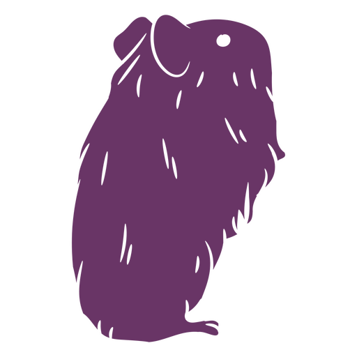 Violet guinea pig standing cut out