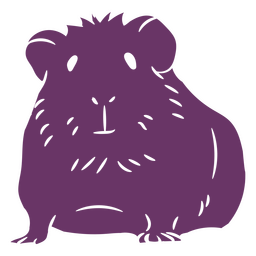Cute violet guinea pig cut out PNG Design Transparent PNG