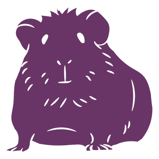 Cute violet guinea pig cut out PNG Design