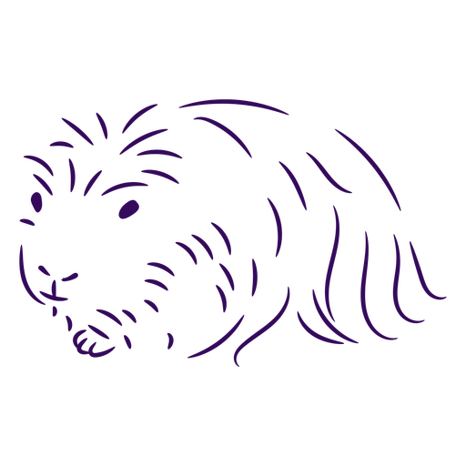 Süßer haariger Meerschweinchenschlag PNG-Design