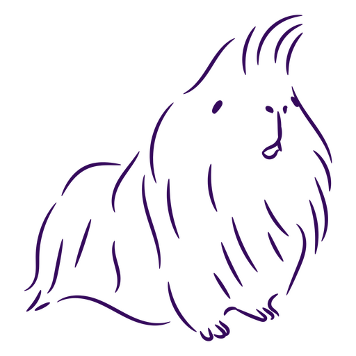 Süßer flauschiger Meerschweinchenschlag PNG-Design