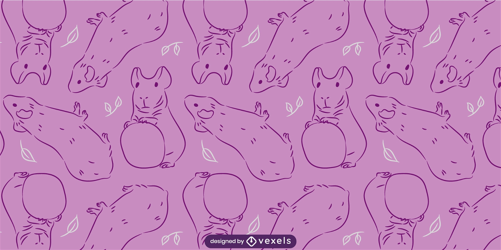 Diseño de patrón de roedor animal conejillo de indias