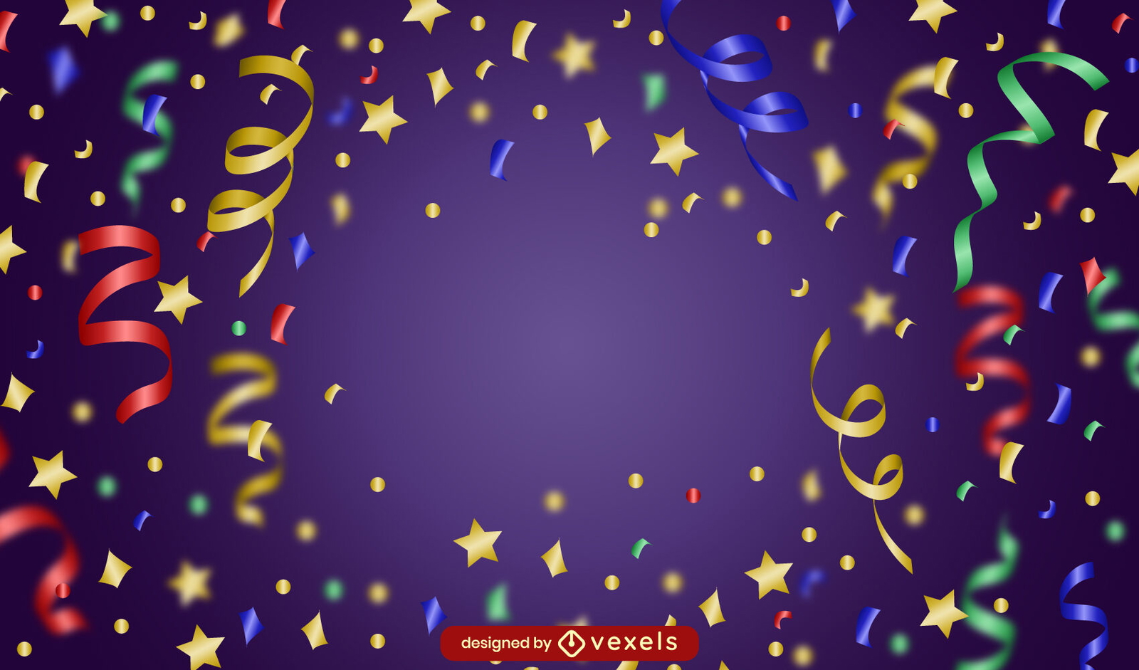 Diseño de fondo colorido de celebración de confeti