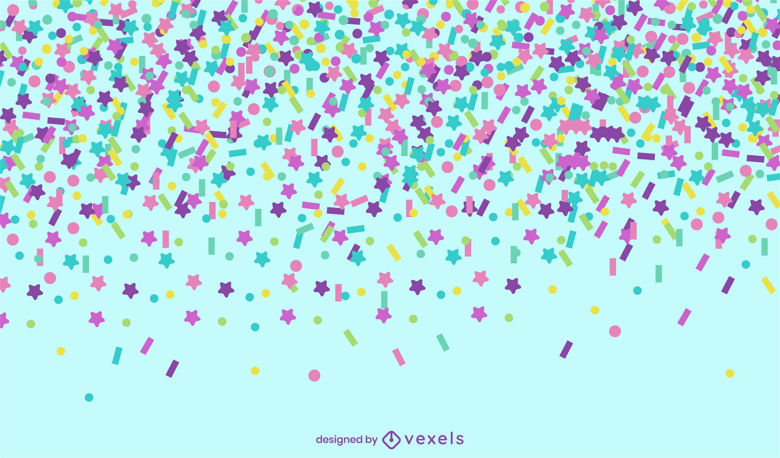Star confetti celebration background design