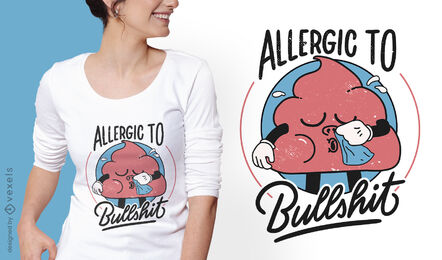 Antisoziales Poop-T-Shirt im Retro-Cartoon-Design