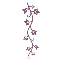 Ivy branch cut out element PNG Design