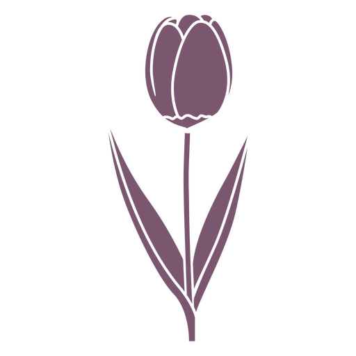 Elemento de flor de tulipán cortado Diseño PNG