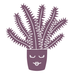 Planta suculenta en maceta elemento recortado Diseño PNG