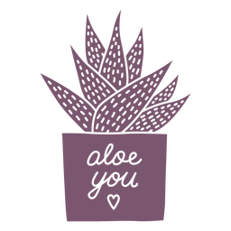 Aloe-Vera-Pflanze im Topf ausgeschnitten PNG-Design