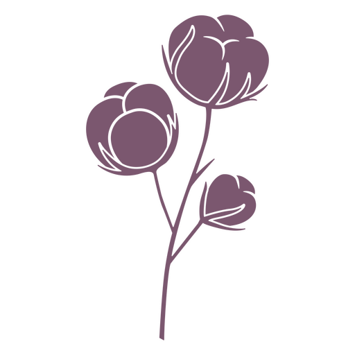 Planta de flores redondas cortadas Desenho PNG
