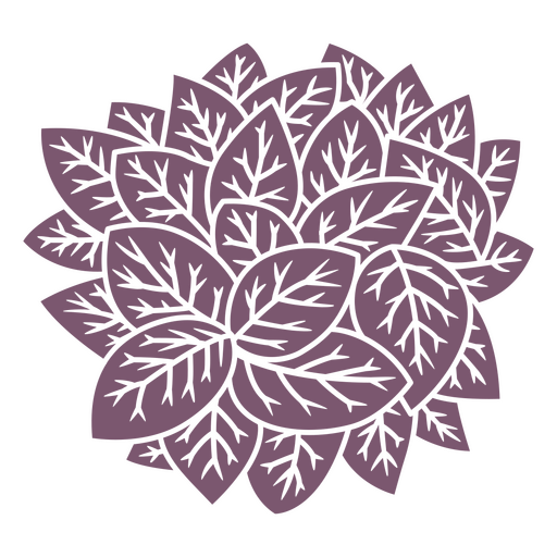 Leafy plant from top cut out PNG Design