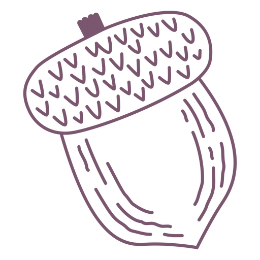 Acorn nut stroke element PNG Design