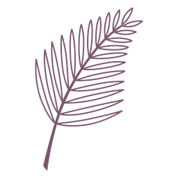 Elemento de trazo de planta de rama de hojas finas