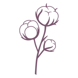 Runde Blumen Pflanzenstrich PNG-Design