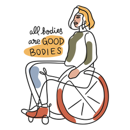 All bodies are good bodies color stroke PNG Design