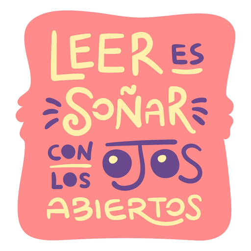 Leer es so?ar con los ojos abiertos badge PNG-Design