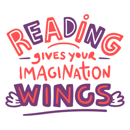 A leitura dá o traço de cor de citação de asas Desenho PNG