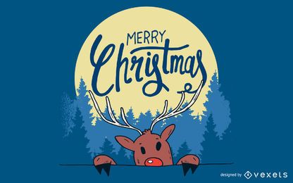 Christmas Reindeer Illustration