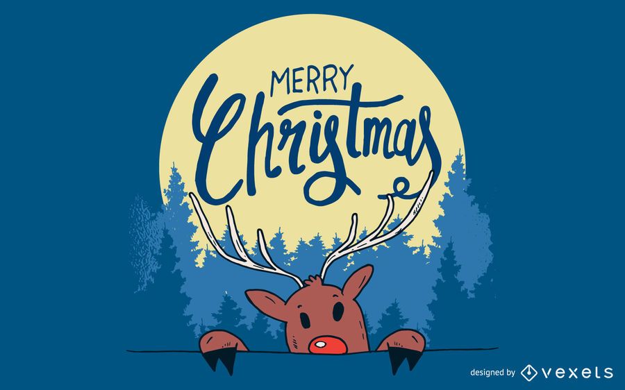 Christmas Reindeer Illustration Christmas Reindeer Illustration