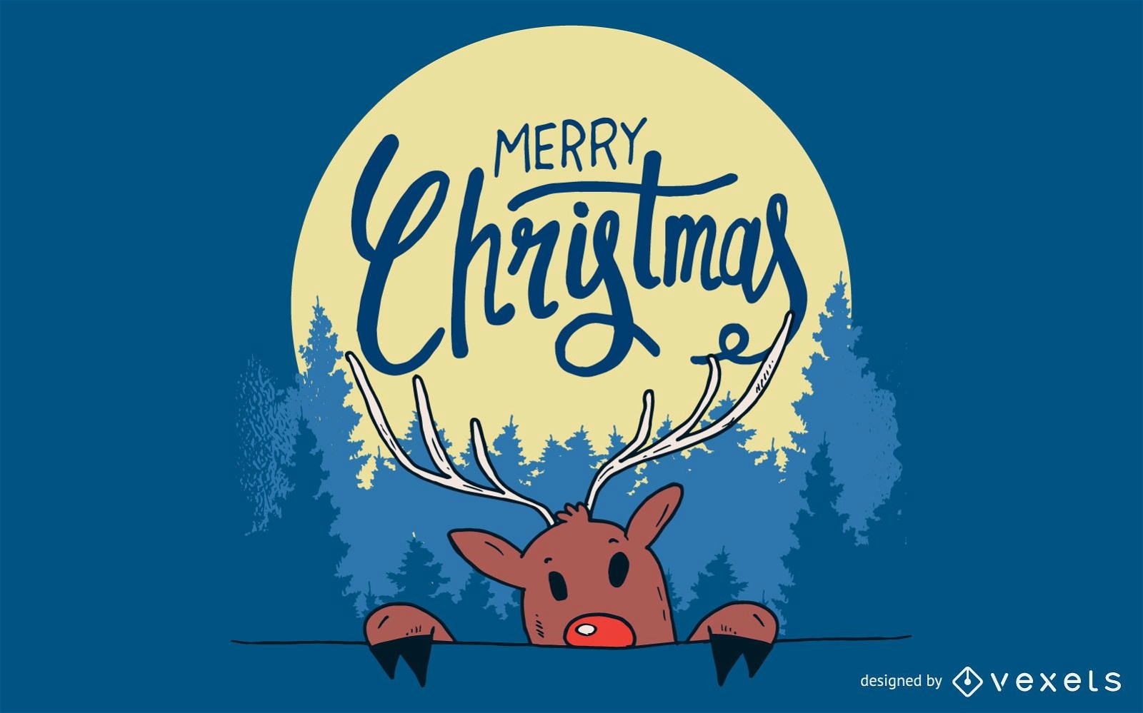 Christmas Reindeer Illustration