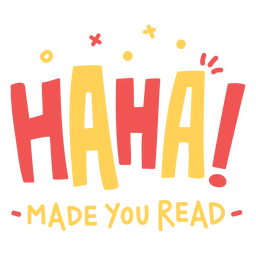 Insignia de lectura de risas Diseño PNG