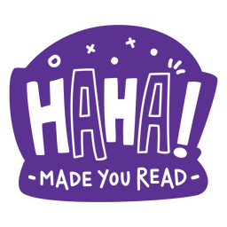 Laughter reading badge cut out PNG Design