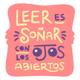 Distintivo de hobby de leitura em espanhol Desenho PNG