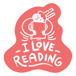 Garota abraçando distintivo de livro Desenho PNG