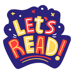 Lass uns Hobby-Abzeichen lesen PNG-Design