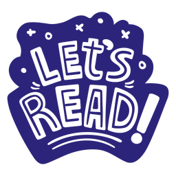 Lets read hobby badge cut out PNG Design