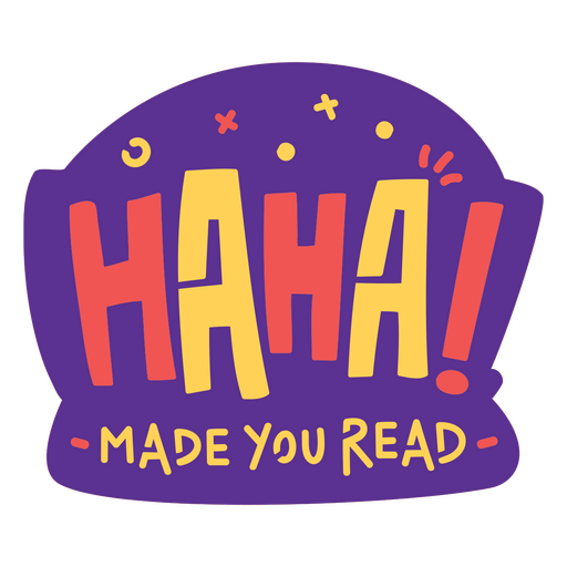 Distintivo de leitura engraçada Desenho PNG