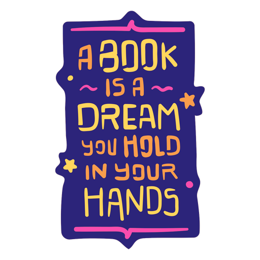 Reading books hobby flat badge PNG Design