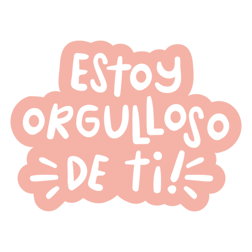 Estou orgulhoso doodle cita?es espanholas motivacionais Desenho PNG