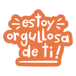 Citação espanhola motivacional de doodle orgulhoso Transparent PNG
