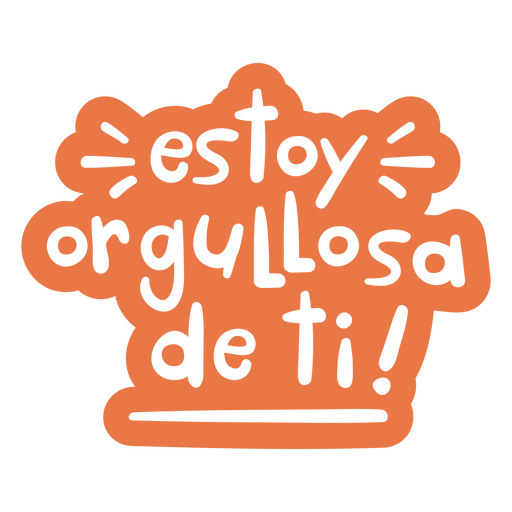 Cita??o espanhola motivacional de doodle orgulhoso Desenho PNG